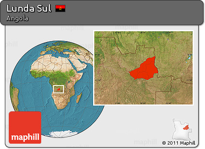 Satellite Location Map of Lunda Sul