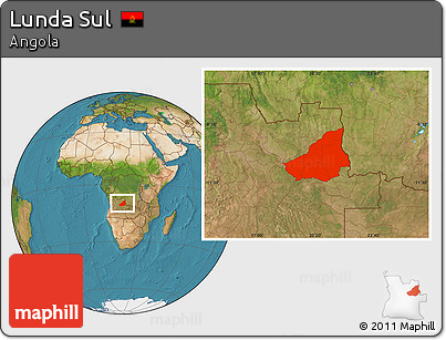 Satellite Location Map of Lunda Sul