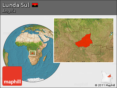 Satellite Location Map of Lunda Sul