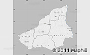 Gray Map of Lunda Sul, single color outside