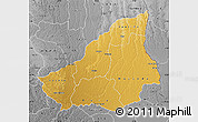 Physical Map of Lunda Sul, desaturated