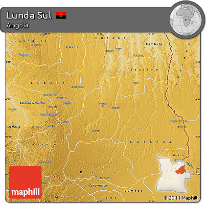 Physical Map of Lunda Sul