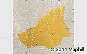 Physical Map of Lunda Sul, lighten, semi-desaturated