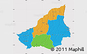 Political Map of Lunda Sul, cropped outside