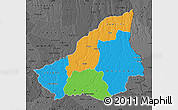 Political Map of Lunda Sul, darken, desaturated