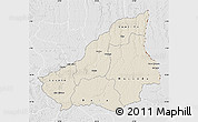Shaded Relief Map of Lunda Sul, lighten, desaturated