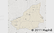 Shaded Relief Map of Lunda Sul, lighten, semi-desaturated