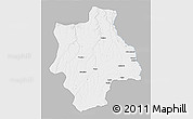 Gray 3D Map of Muconda, single color outside