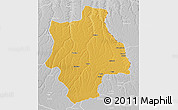 Physical 3D Map of Muconda, lighten, desaturated