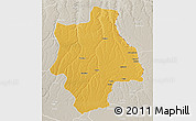 Physical 3D Map of Muconda, lighten, semi-desaturated