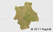 Satellite 3D Map of Muconda, single color outside