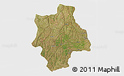 Satellite 3D Map of Muconda, single color outside