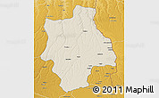 Shaded Relief 3D Map of Muconda, physical outside