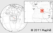 Blank Location Map of Muconda, within the entire country