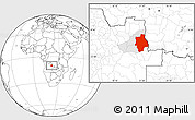 Blank Location Map of Muconda, highlighted parent region