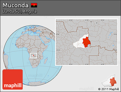 Gray Location Map of Muconda, highlighted parent region