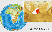 Physical Location Map of Muconda, highlighted parent region