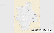 Classic Style Map of Muconda, single color outside