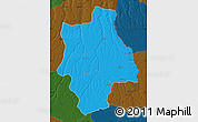 Political Map of Muconda, darken