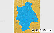 Political Map of Muconda, physical outside