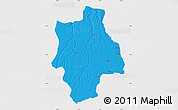 Political Map of Muconda, single color outside