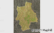Satellite Map of Muconda, darken, semi-desaturated