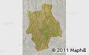 Satellite Map of Muconda, lighten, semi-desaturated
