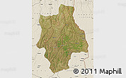 Satellite Map of Muconda, shaded relief outside