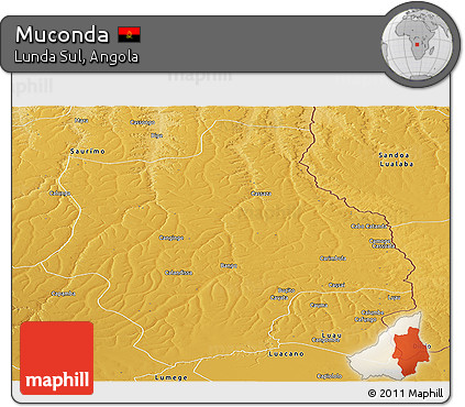 Physical Panoramic Map of Muconda