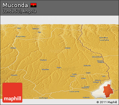 Physical Panoramic Map of Muconda