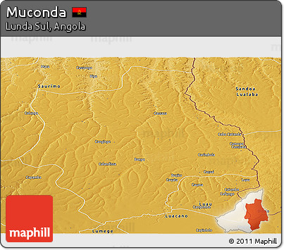 Physical Panoramic Map of Muconda