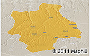 Physical Panoramic Map of Muconda, lighten, semi-desaturated