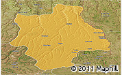 Physical Panoramic Map of Muconda, satellite outside