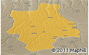 Physical Panoramic Map of Muconda, semi-desaturated