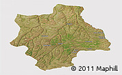 Satellite Panoramic Map of Muconda, cropped outside