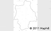 Blank Simple Map of Muconda, cropped outside, no labels