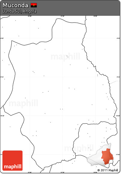 Blank Simple Map of Muconda, no labels