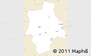 Classic Style Simple Map of Muconda, single color outside