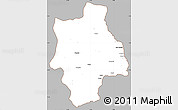 Gray Simple Map of Muconda, cropped outside