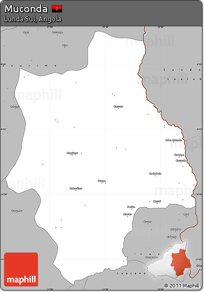 Gray Simple Map of Muconda