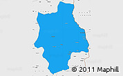 Political Simple Map of Muconda, single color outside, borders and labels