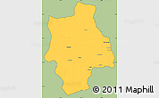 Savanna Style Simple Map of Muconda, cropped outside