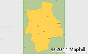 Savanna Style Simple Map of Muconda, single color outside