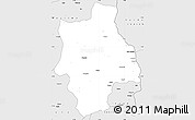 Silver Style Simple Map of Muconda