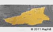 Physical Panoramic Map of Lunda Sul, darken, desaturated