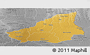 Physical Panoramic Map of Lunda Sul, desaturated