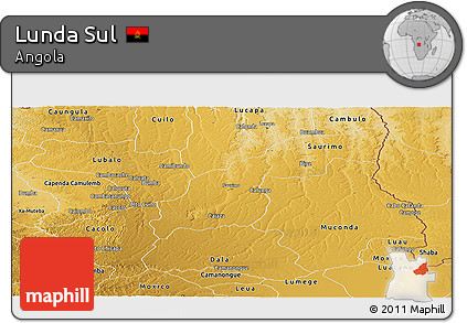 Physical Panoramic Map of Lunda Sul