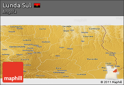 Physical Panoramic Map of Lunda Sul