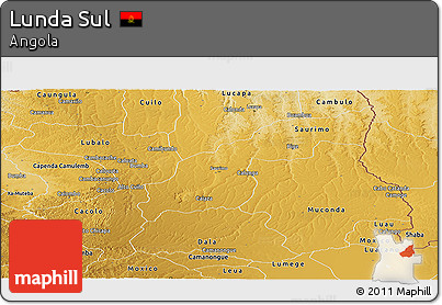Physical Panoramic Map of Lunda Sul