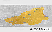Physical Panoramic Map of Lunda Sul, lighten, desaturated